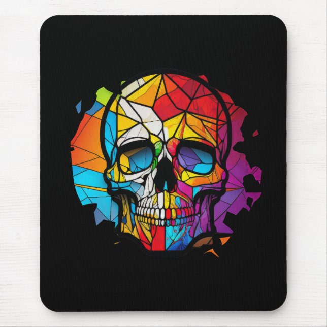 Mousepad Caráter de Vidro do Tempo de Vida do Crânio (Frente)