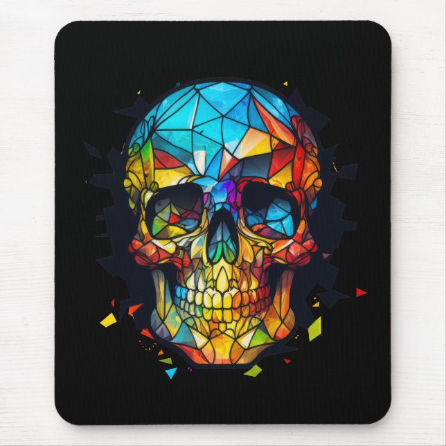 Mousepad Caráter de Vidro do Tempo de Vida do Crânio (Frente)