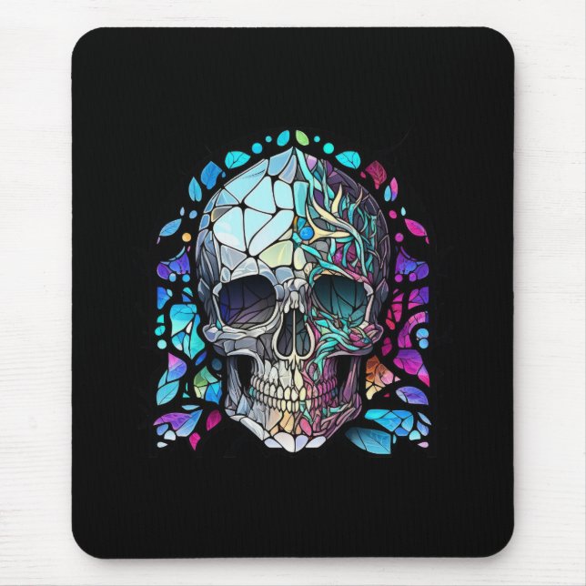 Mousepad Caráter de Vidro do Tempo de Vida do Crânio (Frente)