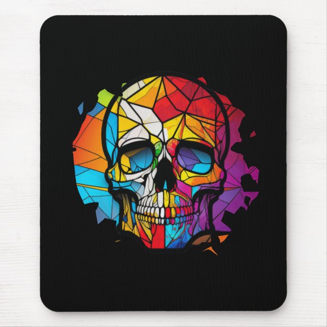 Mousepad Caráter de Vidro do Tempo de Vida do Crânio (Frente)