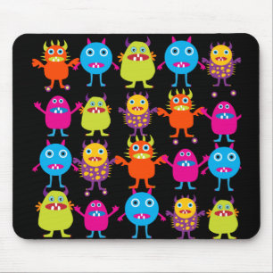 Mousepad Caráteres coloridos engraçados das criaturas do