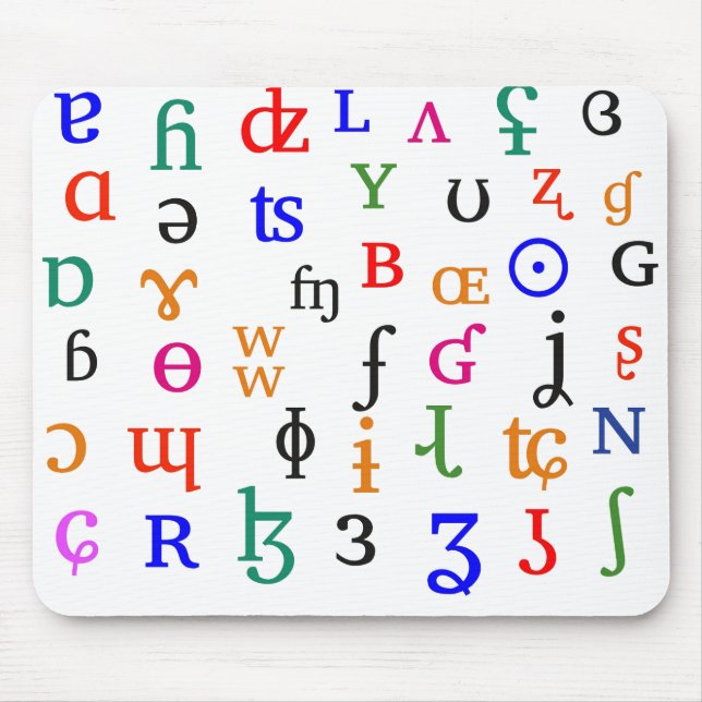 Mousepad Caráteres de IPA (Frente)