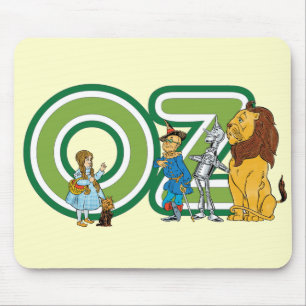 Mousepad Caráteres de mágico de Oz do vintage e letras do