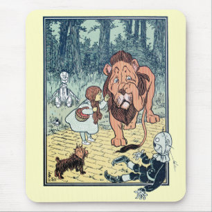Mousepad Caráteres de mágico de Oz do vintage, estrada