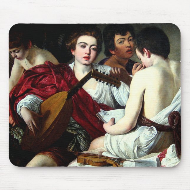 Mousepad Caravaggio o tapete do rato dos músicos (Frente)