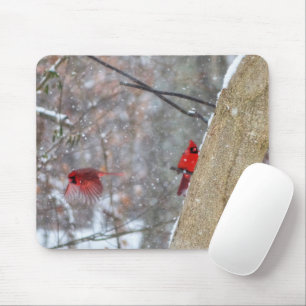 Mousepad Cardeais na neve