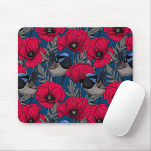 Mousepad Cardeal-real e papoulas