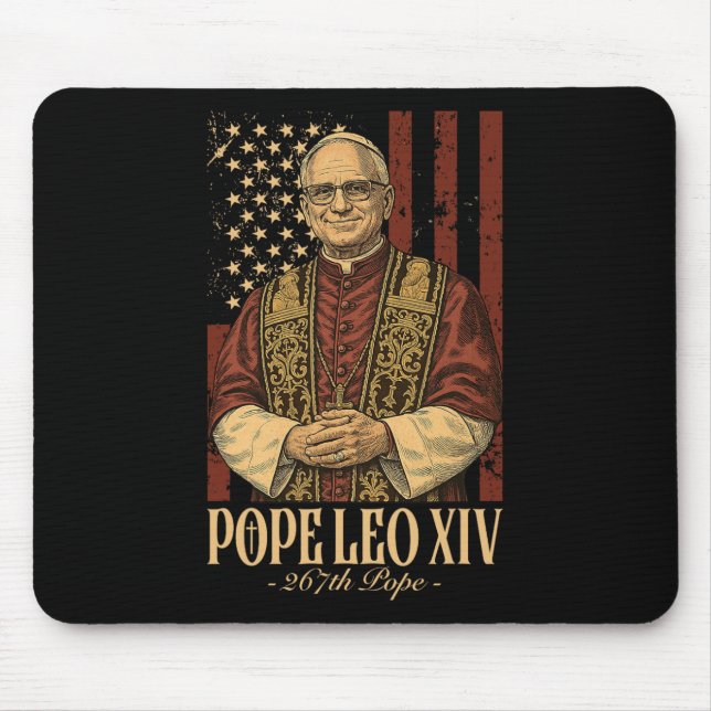Mousepad Cardeal Robert Prevost Papa Leo Xiv (Frente)