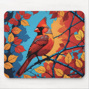 Mousepad Cardinal no Outono