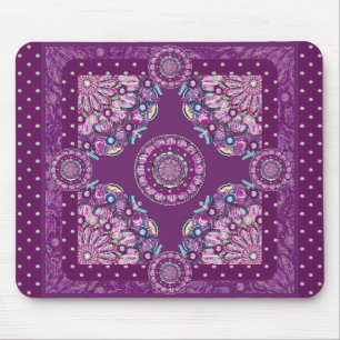 Mousepad Cardinal Red Rosace