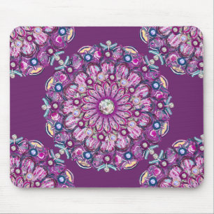 Mousepad Cardinal Red Rosace