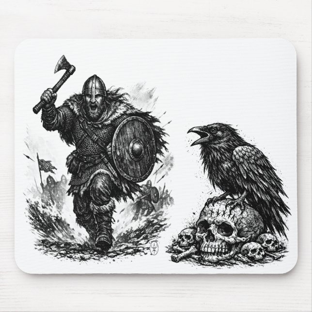 Mousepad Carga do Guerreiro Viking – Batalha de Tinta (Frente)