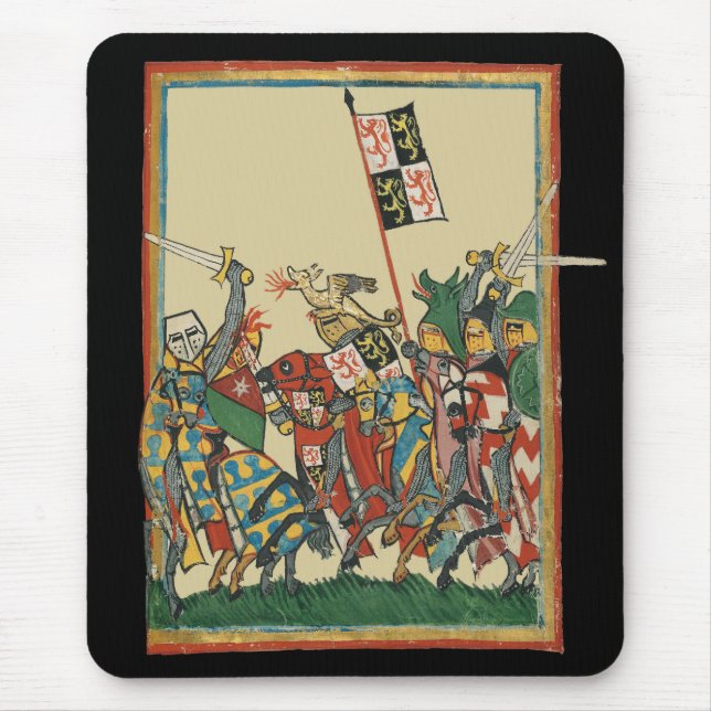 Mousepad Cargas de Cavalos, Codex Manesse do século 14 (Frente)
