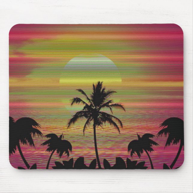 Mousepad Caribe estética solar Vaporwave Retro 80s 90s (Frente)