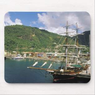 Mousepad Caribe, Santa Lúcia, Soufriere. Barcos em