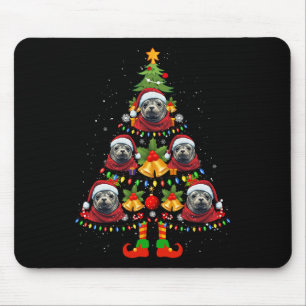 Mousepad Caribe Selo Monk Cachorro Santa Hat Árvore de Nata