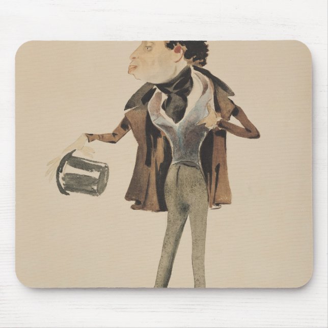 Mousepad Caricatura de Alexander Dumas Pere (Frente)