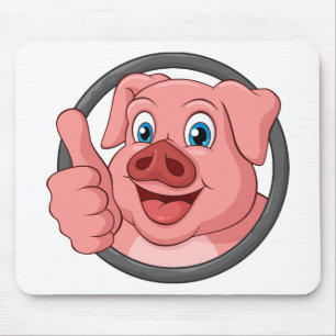 Mousepad Caricatura De Fazenda De Porcos De Fábrica