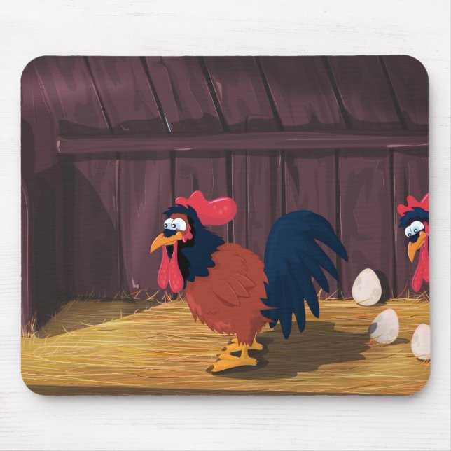 Mousepad Caricatura Galinha Hen House (Frente)