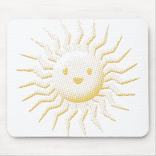 Mousepad Caricatura Sorrindo Face Solar