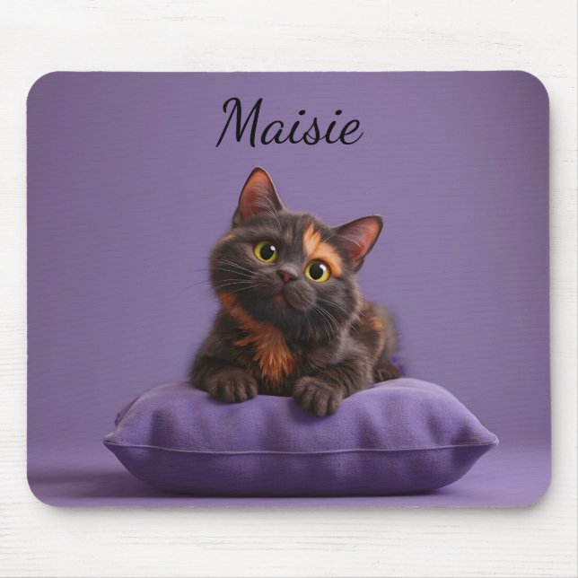 Mousepad Caricatura Tortoisesinferno Kitten em Púrpura (Frente)
