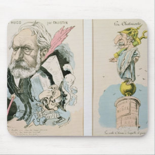 Mousepad Caricaturas de Victor Hugo e de Napoleon III
