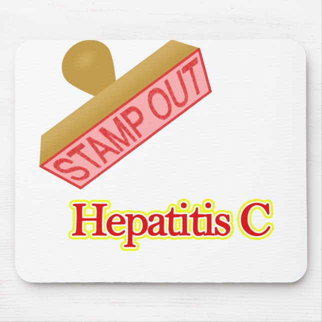 Mousepad Carimbe para fora a hepatite C (Frente)