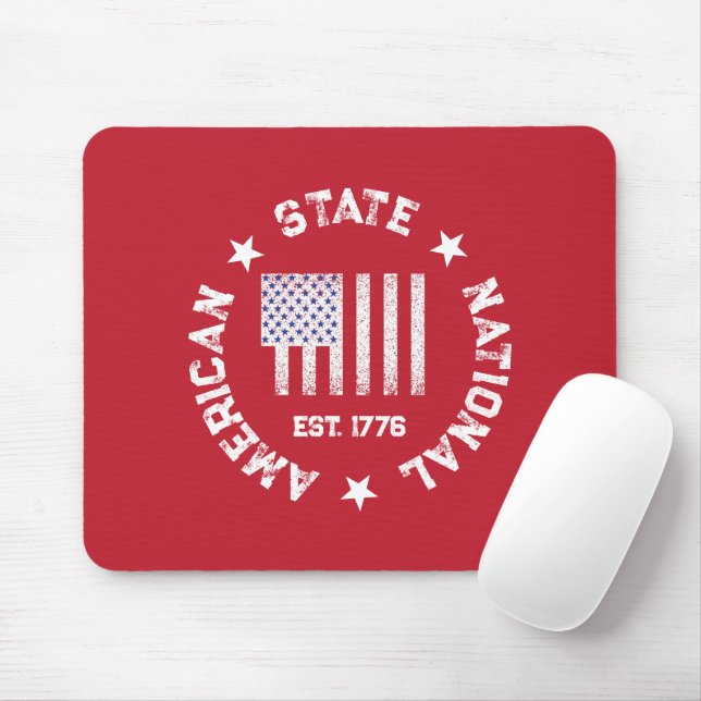 Mousepad Carimbo Circular Nacional Est 1776 Mo (Com mouse)