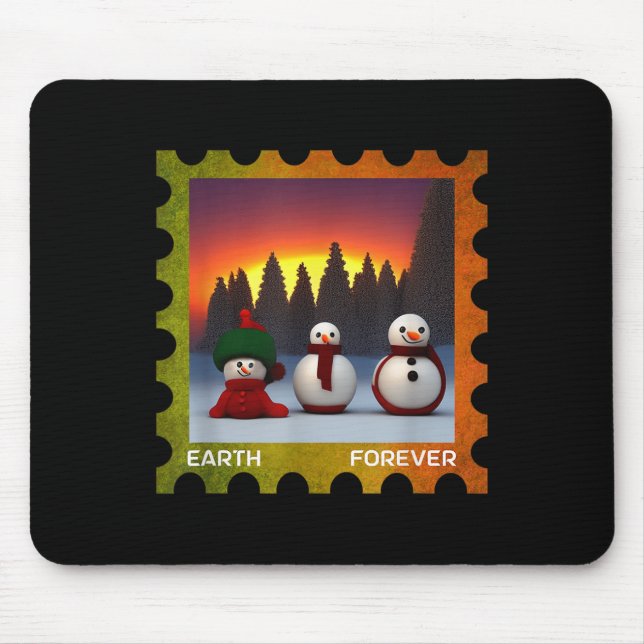 Mousepad Carimbo de Proteção Ambiental da Terra para sempre (Frente)