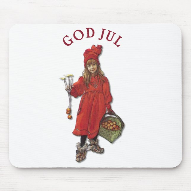 Mousepad Carl Larsson Brita como Iduna diz Deus Jul (Frente)