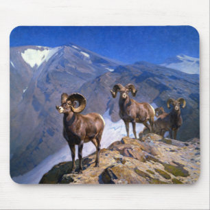 Mousepad Carl Rungius Big Horn Sheep no Wilcox Pass