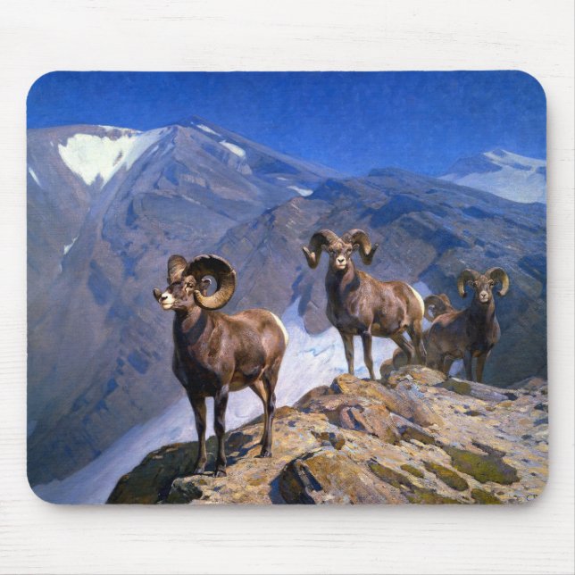 Mousepad Carl Rungius Big Horn Sheep no Wilcox Pass (Frente)