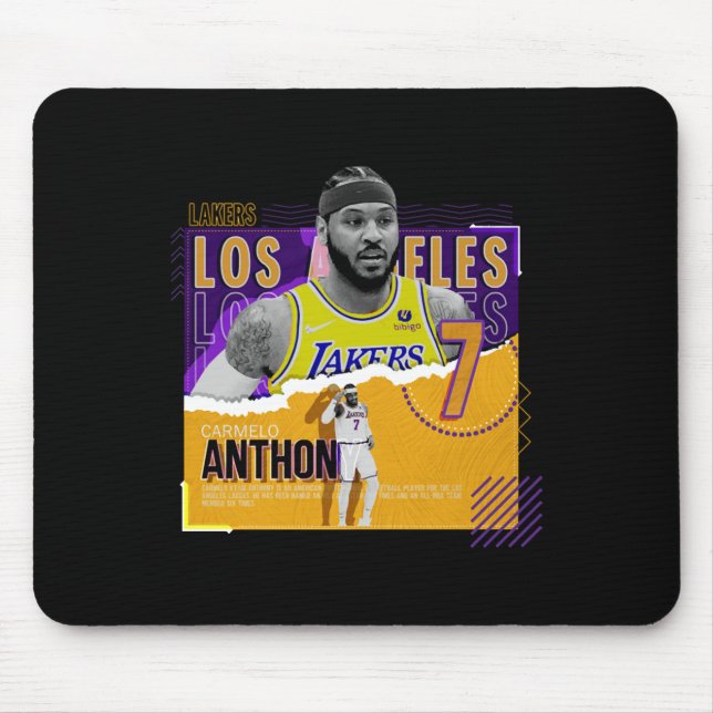 Mousepad Carmelo-anthony -basquete-pôster-de-papel-lakers A (Frente)