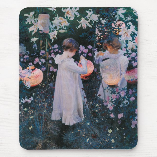 Mousepad Carnação, Lily, Lily, Rosa (John Singer Sargent) (Frente)