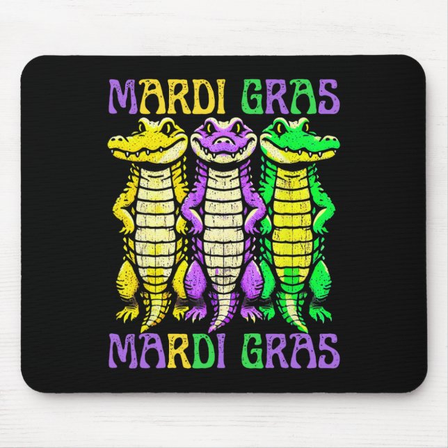 Mousepad Carnaval de crocodilo de Alligator Luisiana Mardi  (Frente)