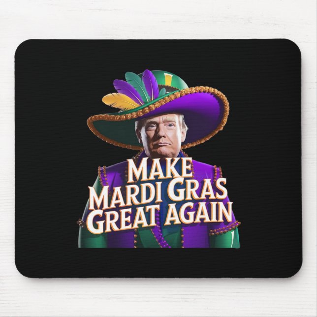 Mousepad Carnaval Engraçado Donald Trump Carnaval Bandeira  (Frente)