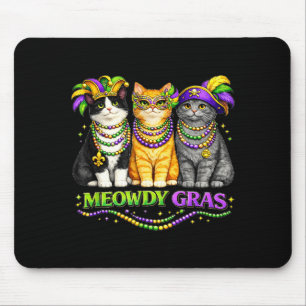 Mousepad Carnaval Para Amantes de Gatos, Divertido, Meowdy