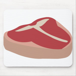 Mousepad Carne Raw Proteína Fresca Fresca De Carne Chop Bee
