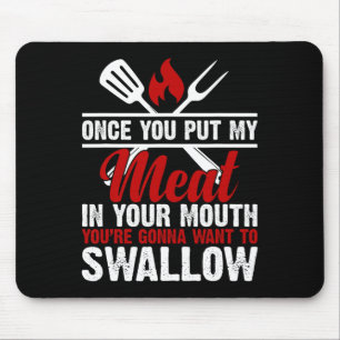 Mousepad Carne Suja Adulta Na Sua Boca Engraçada Churrasco