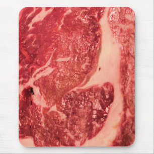 Mousepad Carne Vermelha Crua Premium Foto Macro de Bife M