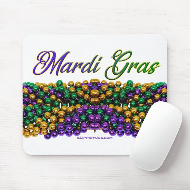 Mousepad Carneiro de SlipperyJoe Mardi Gras Colares roxos (Com mouse)