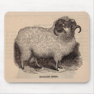 Mousepad Carneiros do século XIX das montanhas do impress