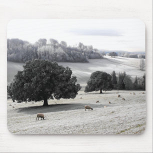 Mousepad Carneiros em um campo gelado