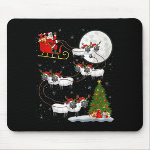 Mousepad Carneiros Papais noeis De Ovelhas Sleigh Voando En