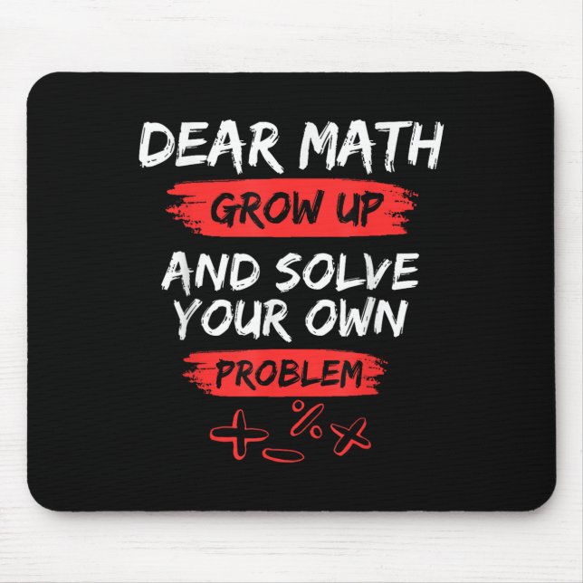 Mousepad Caro Math Cita Engraçado Para Professora E Estudan (Frente)