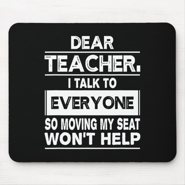 Mousepad Caro professor, falo com todo mundo. (Frente)