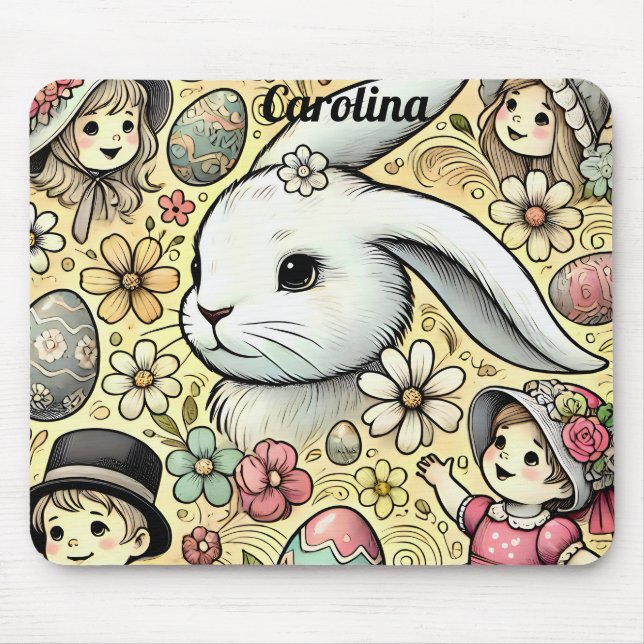 Mousepad CAROLINA ~ Páscoa Vintage ~ (Frente)
