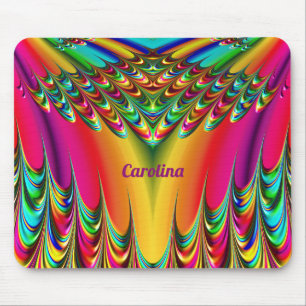 Mousepad CAROLINA ~ Zany Amarelo, Azul, Verde e Rosa