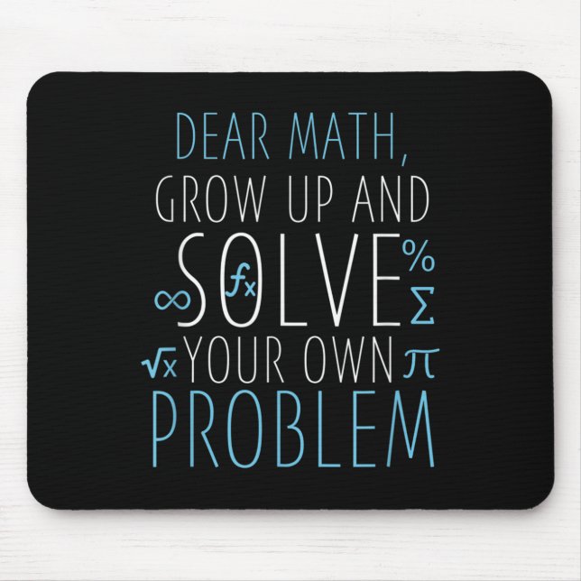 Mousepad Caros Matemáticos Engraçados Matemática Meninas Me (Frente)