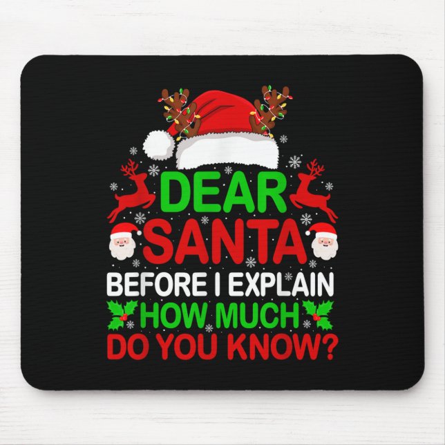 Mousepad Caros Papais noeis Eu Posso Explicar Camisas De Na (Frente)